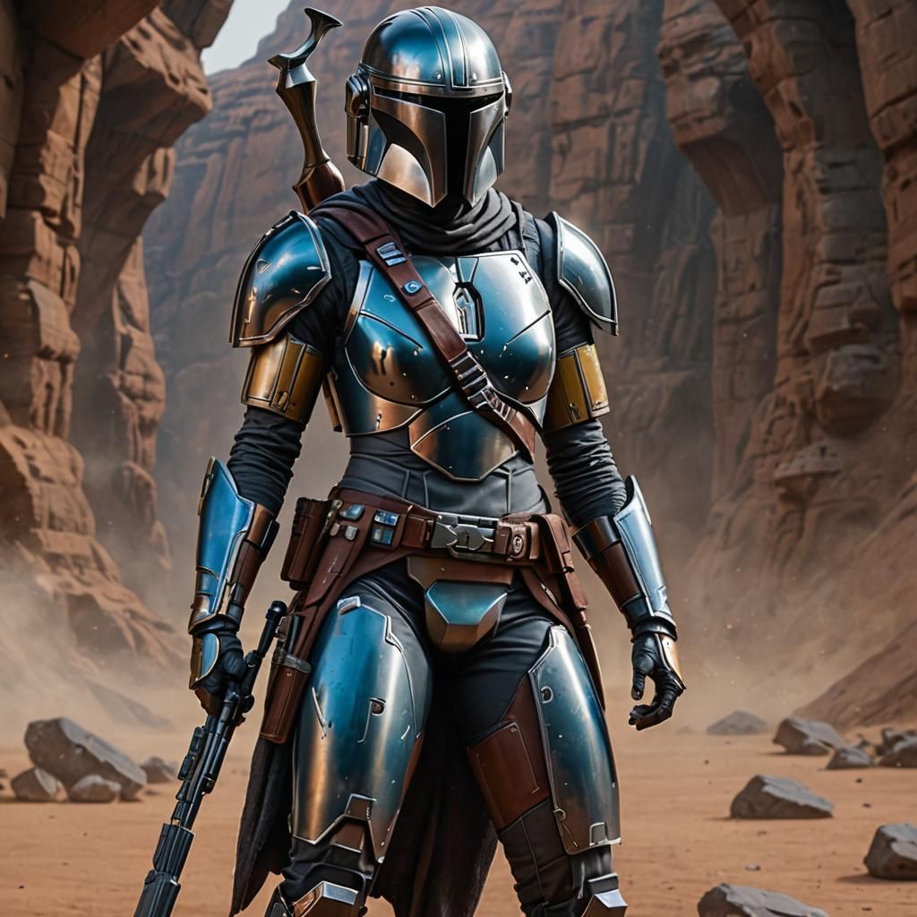 HD Portrait of Bo-Katan, the Mandalorian Warrior
