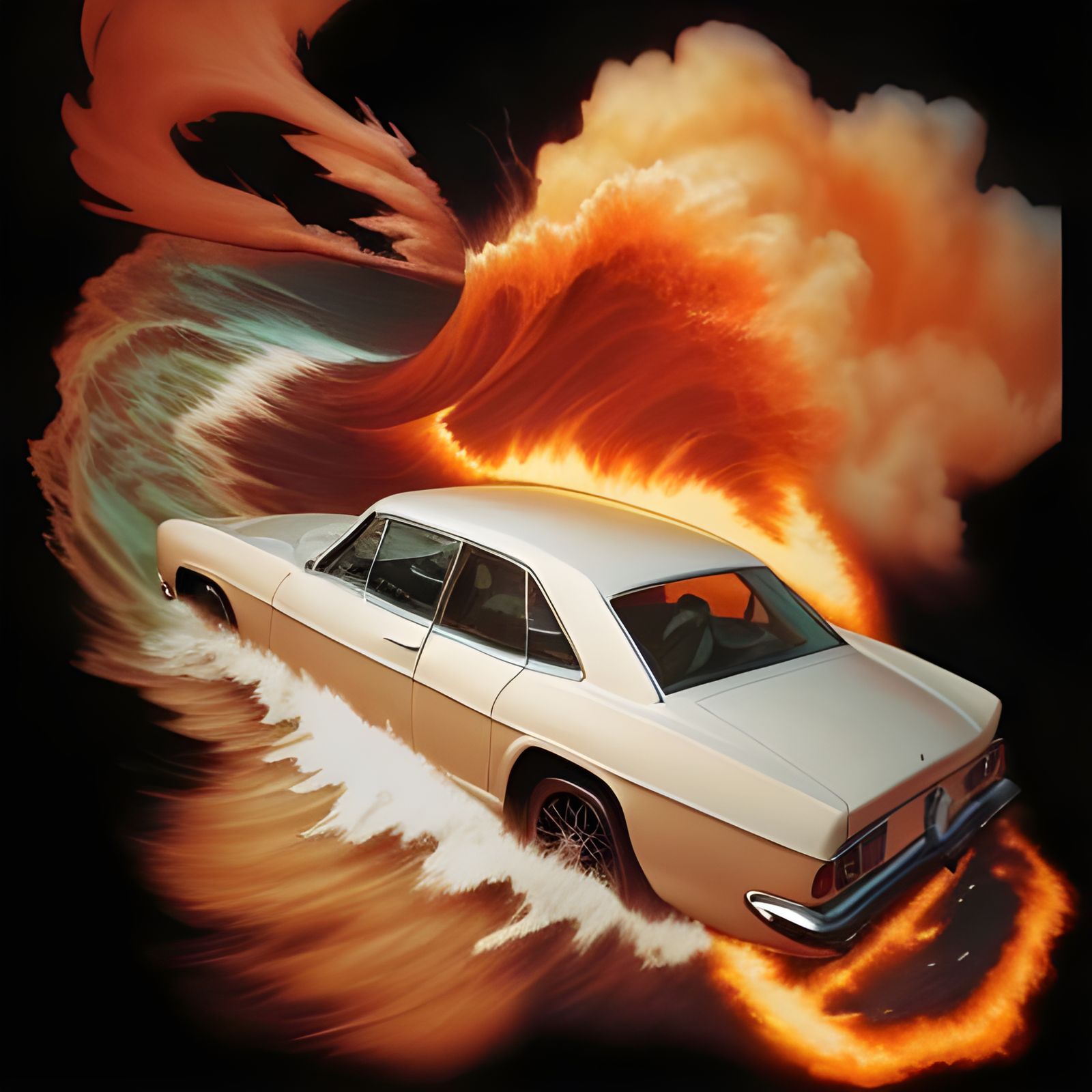 Classic Car in Elemental Chaos