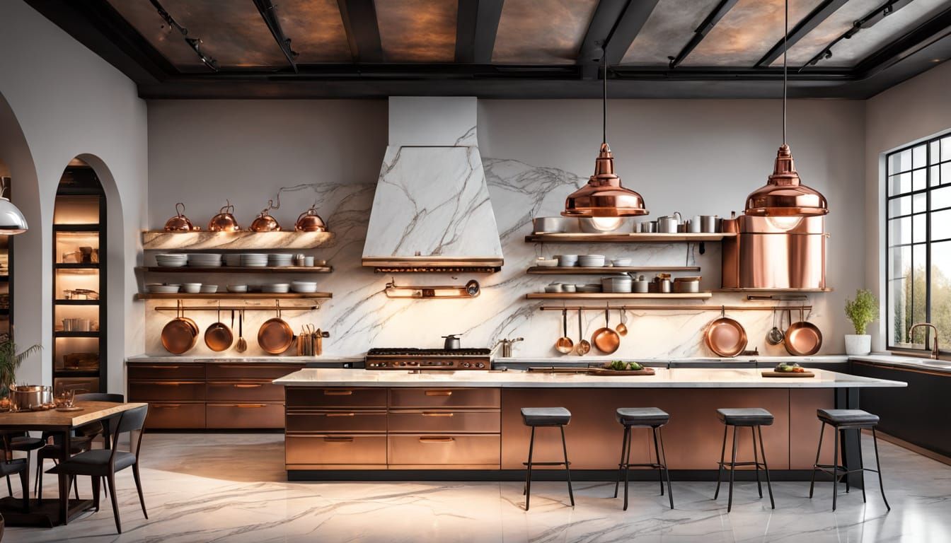 Minimalist Rustic Chic Kitchen with Industrial Accents