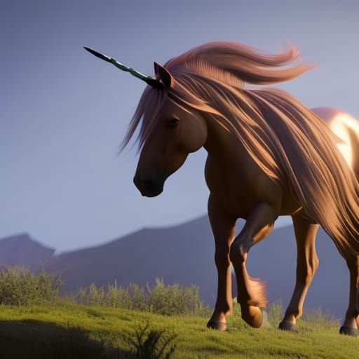 Majestic Unicorn in Dark Fantasy Concept Art