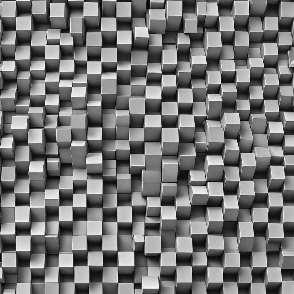 Abstract 3D Checkerboard with Gradient and Bokeh
