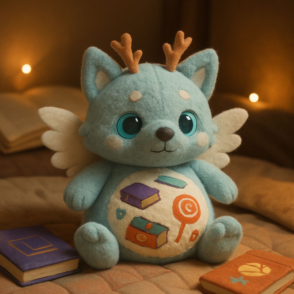 Cute Chubby Wolf Puppy Plushie with Wings