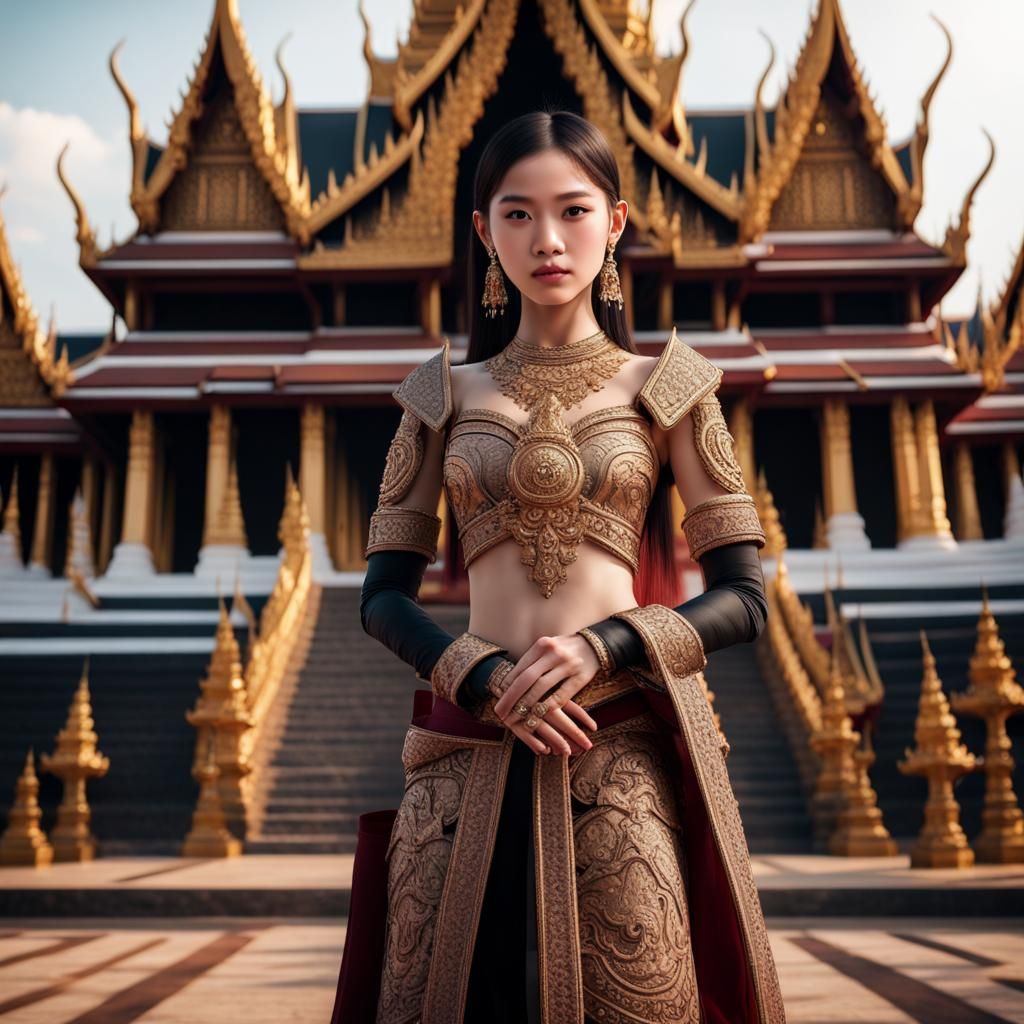Lisa Blackpink in Ancient Thai Outfit: 8K Photo