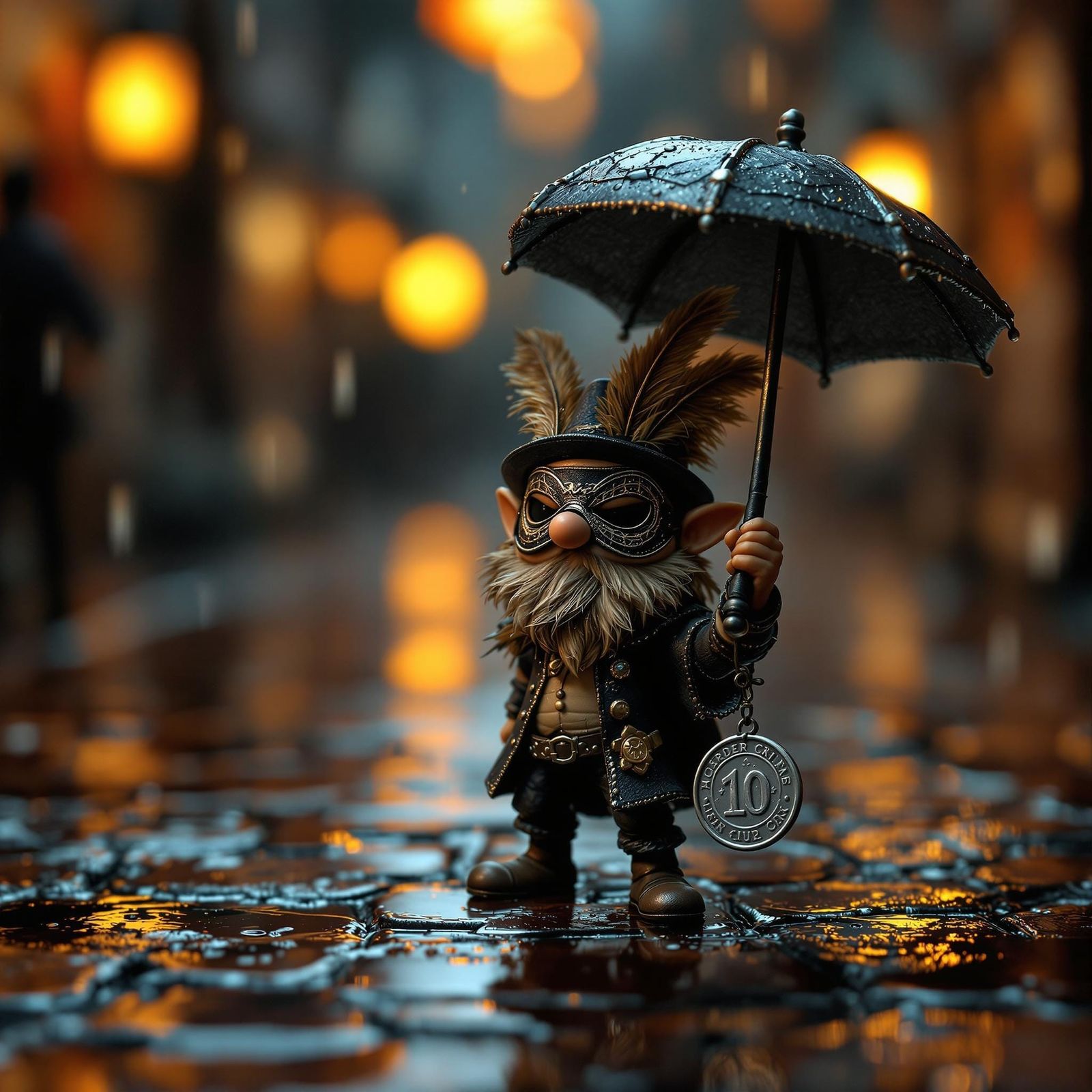 Surreal Miniature Thief in Tavern Ambiance