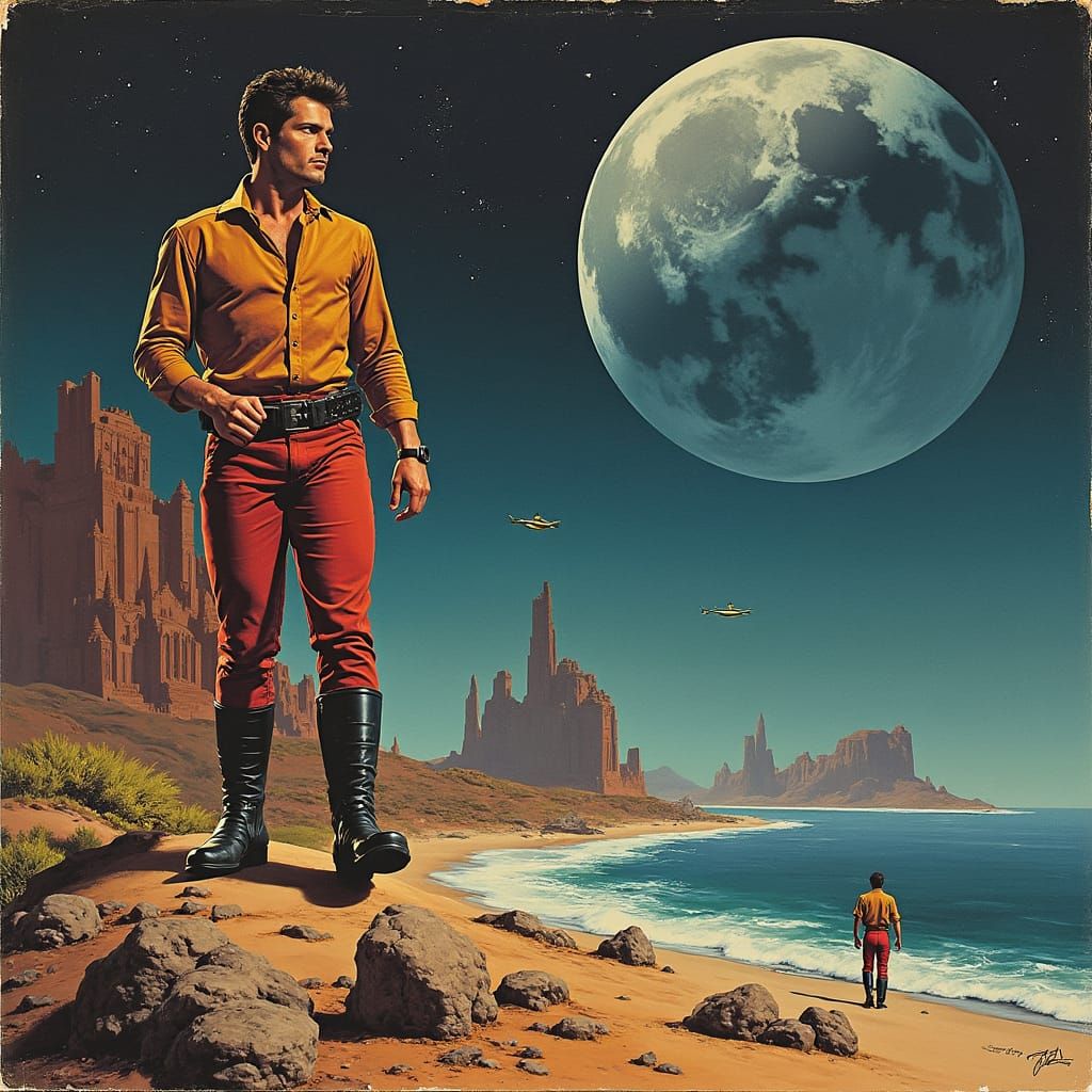 Sci-Fi Scene Inspired by Heinlein