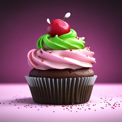 Car Eats Cupcake: Detailed Matte Painting