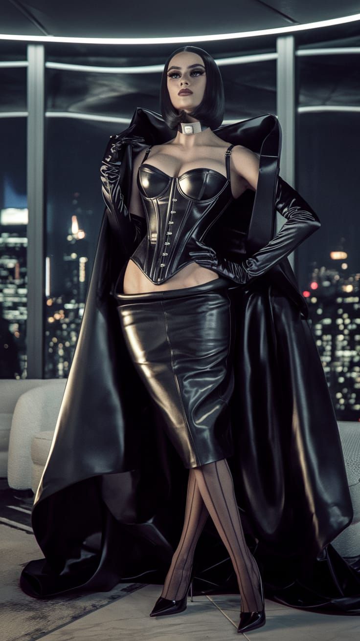 High-Fashion Empress in Luxury Penthouse Editorial