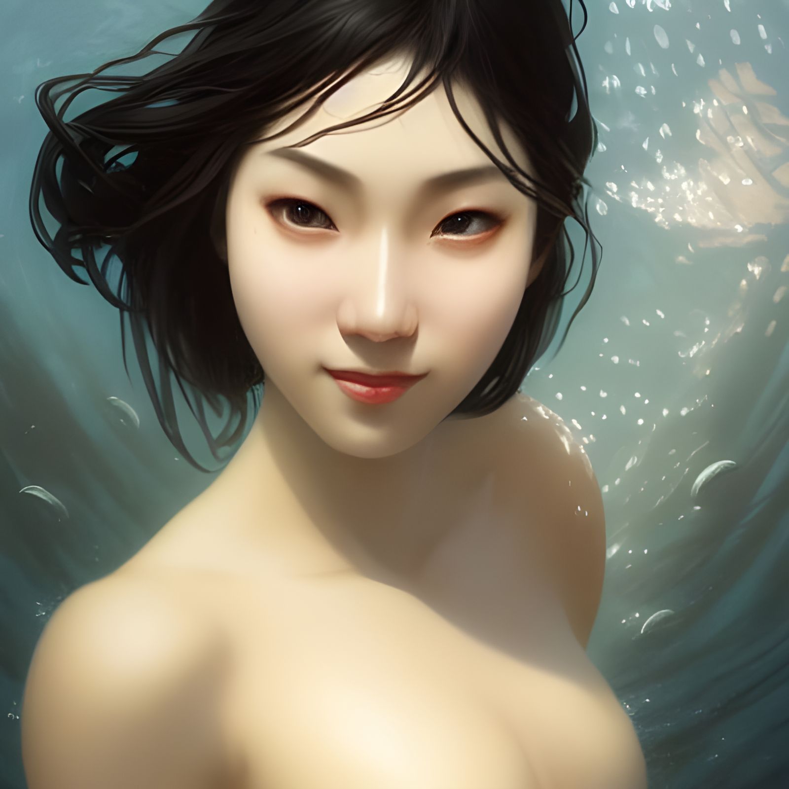 Ancient Chinese Girl Portrait in Hyperdetailed Style