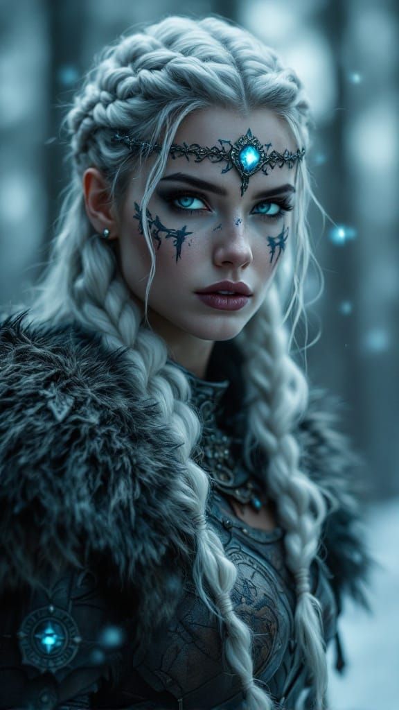 Norse Warrior Queen in Regal Splendor