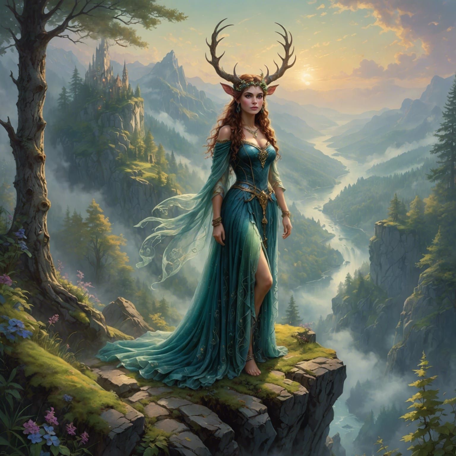 Ethereal Fae Maiden in Boreal Forest