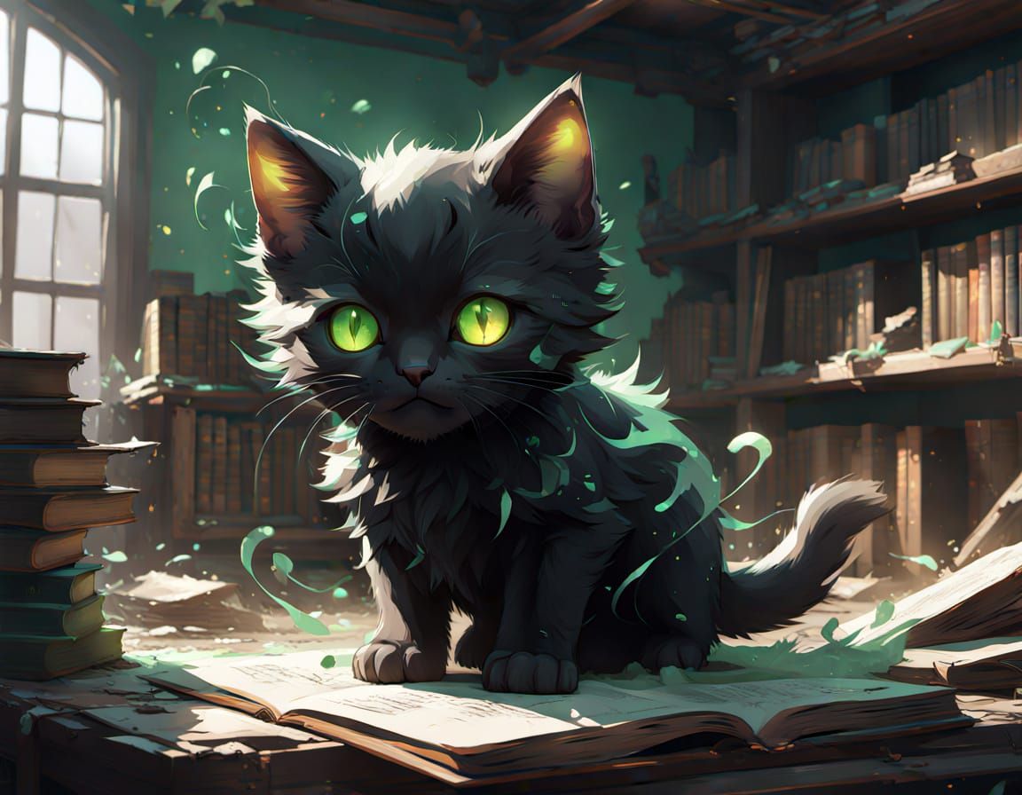 Mysterious Anime Kitten Conjures Magical Mayhem