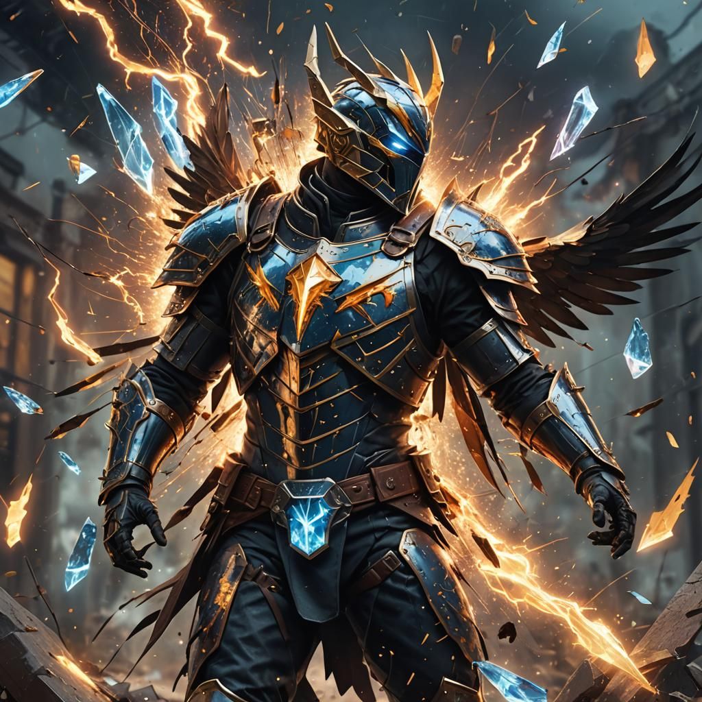 Hyperrealistic Birds and Armor with Lightning