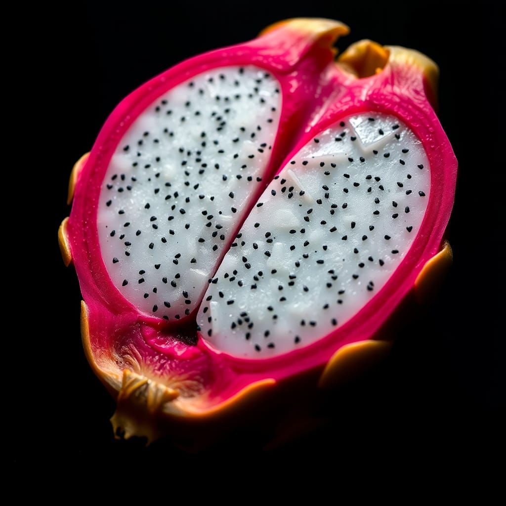 Hyperrealistic Dragon Fruit Close-Up in Cinematic Style