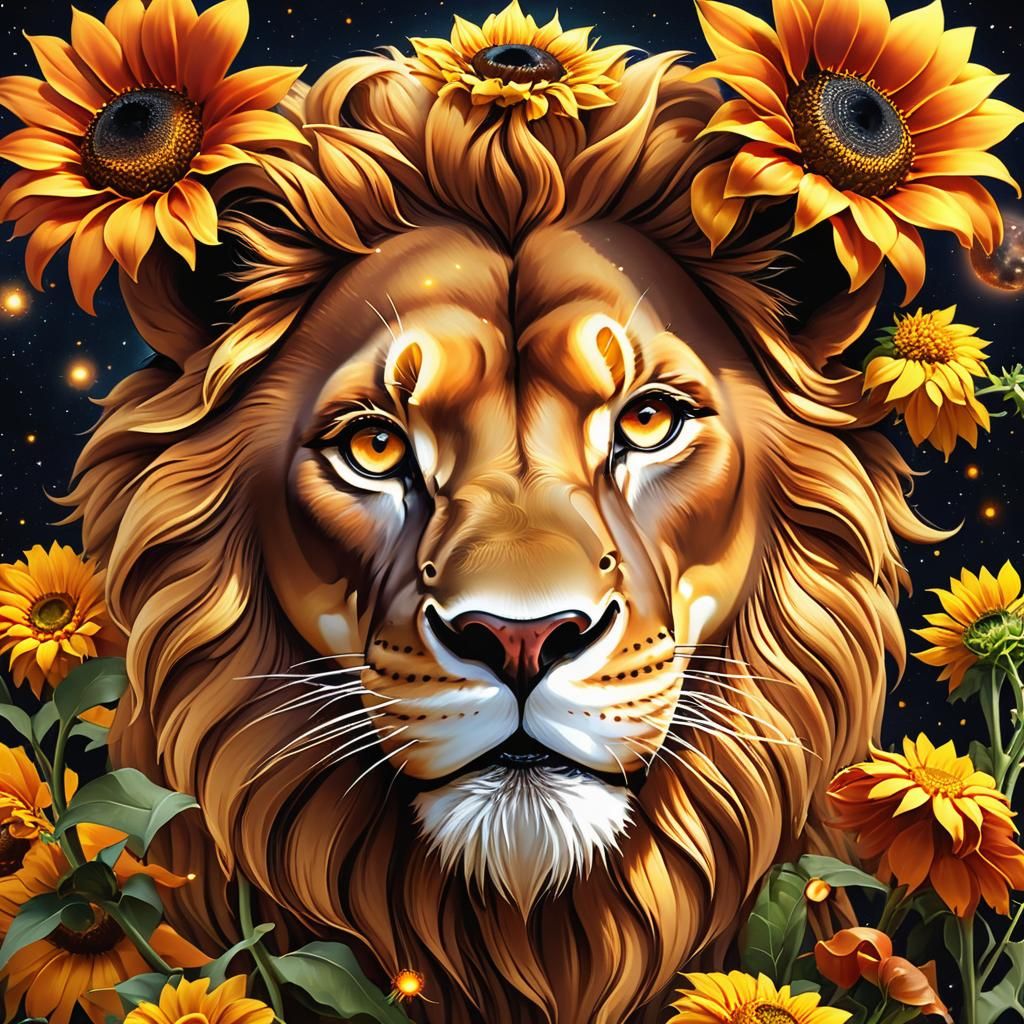 Leo Goddess of the Zodiac in Hyperrealism