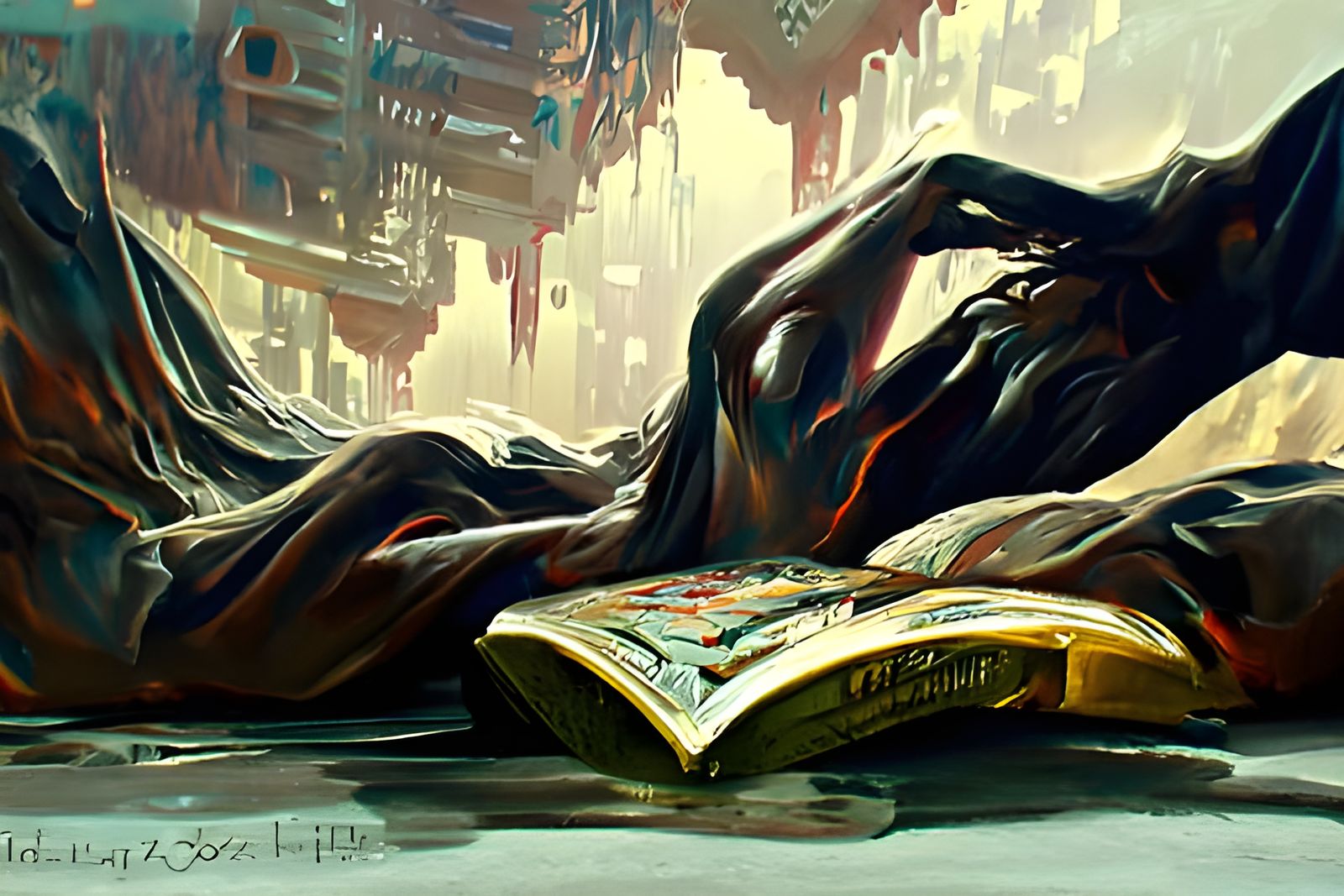 Surreal Steampunk Oil Painting with Ethereal Fantasy Element...