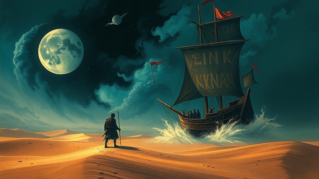 Mystical Desert Voyage Through Oceans of Dreams