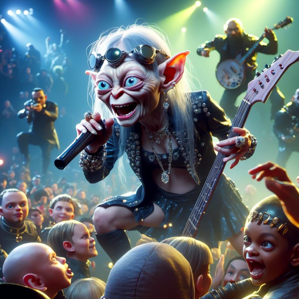 Gollum in Cyberpunk Style