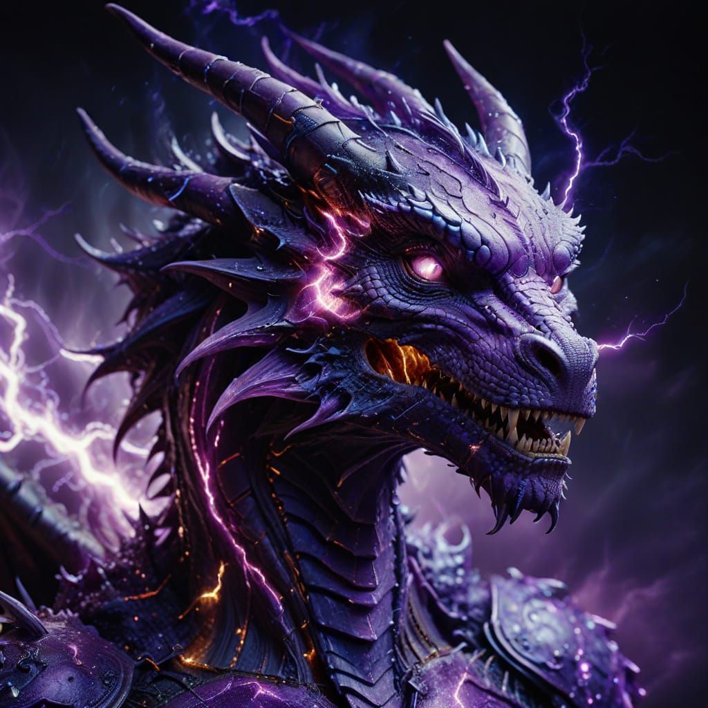Reborn Celestial Dragon in Vibrant Purple Hues
