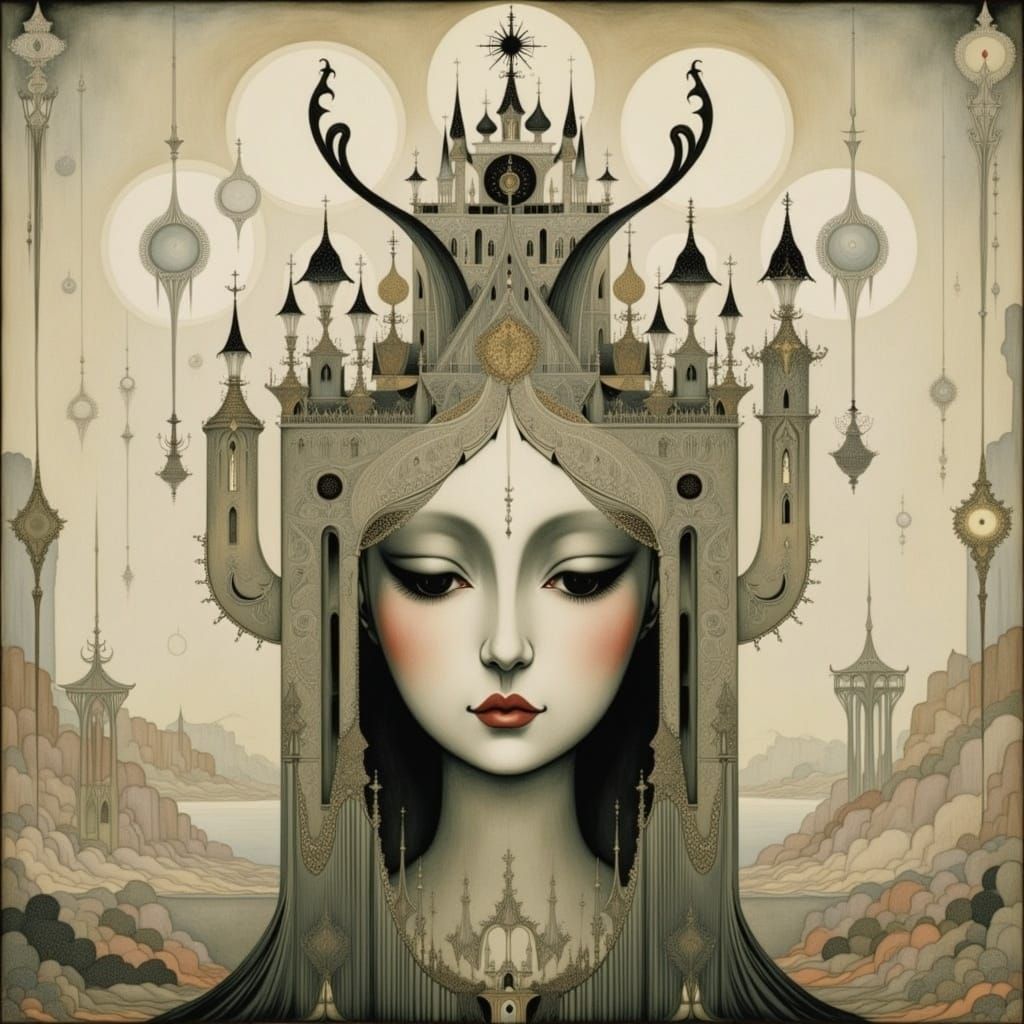 Surreal Landscape in Vibrant Digital Art