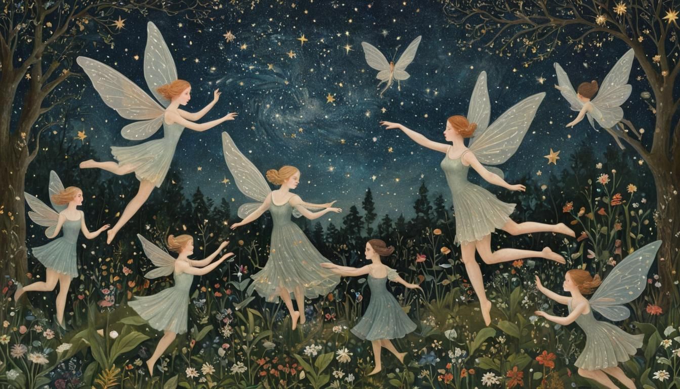 Fairies Playing in a Galactic Garden