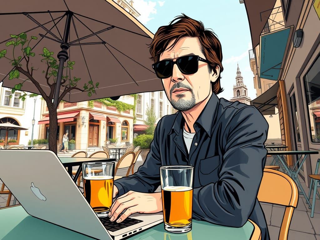 Paul McCartney in 1950s Comic Book Illustration