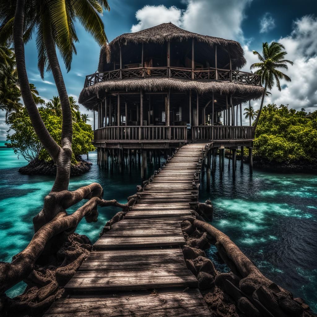 Hyperrealistic Maldives Paradise: Perfect Composition, High ...