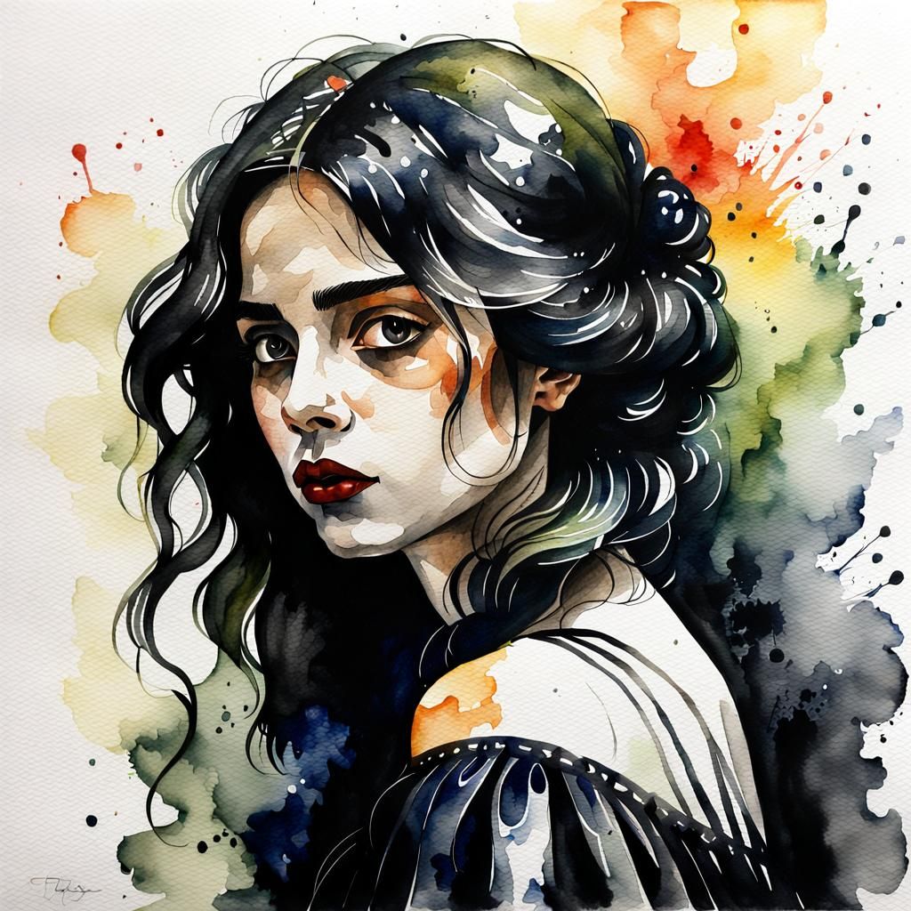 Watercolor portrait