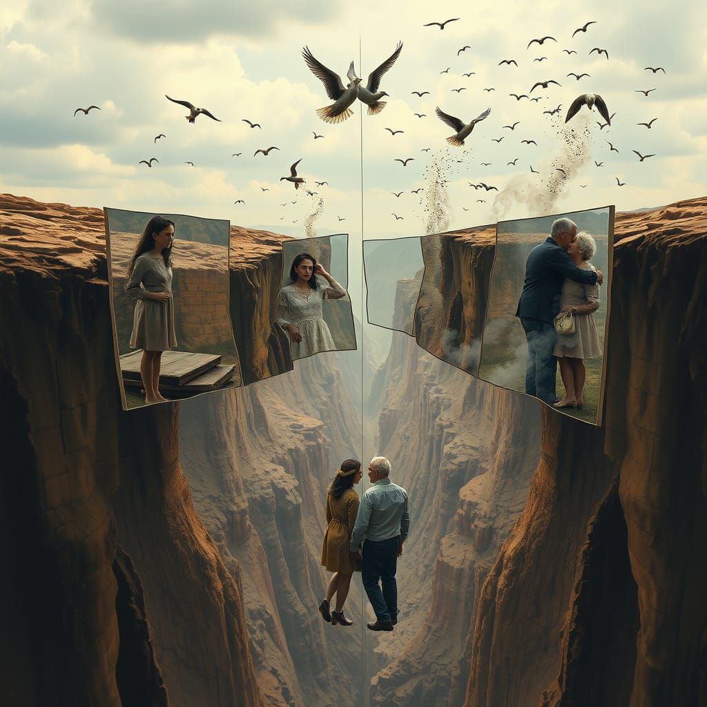 A Fractured Mirror Reflects Regret and Reconciliation