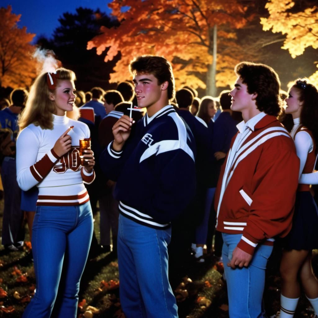 80s High School Party in Autumn