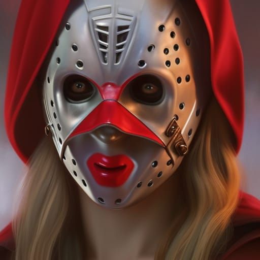 Little red Riding Hood turned Jason Voorhees