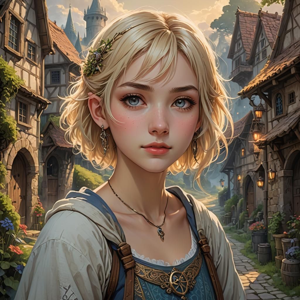 Portrait of girl from fantasy village 2