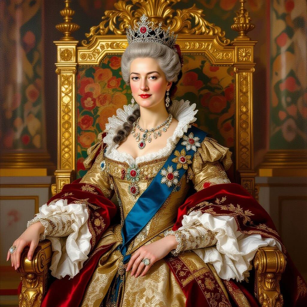 Catherine the Great in Imperial Throne Room