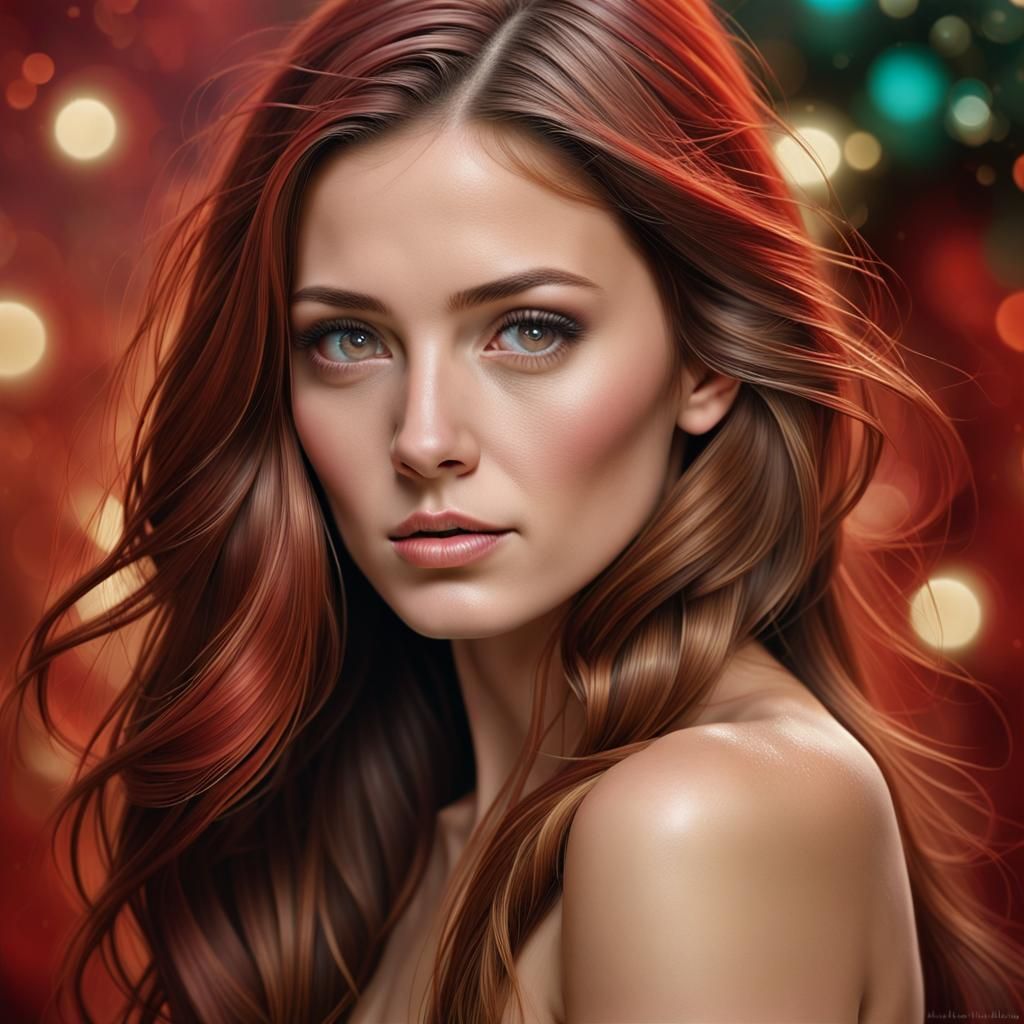 Realistic Woman Portrait in Soft Oil Painting Style