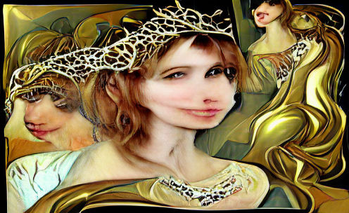 Art Nouveau Portrait of a Renaissance Princess