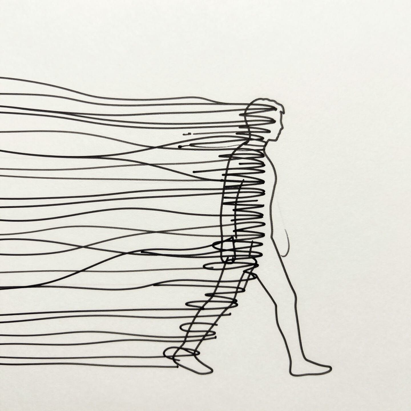 minimal line art illustration