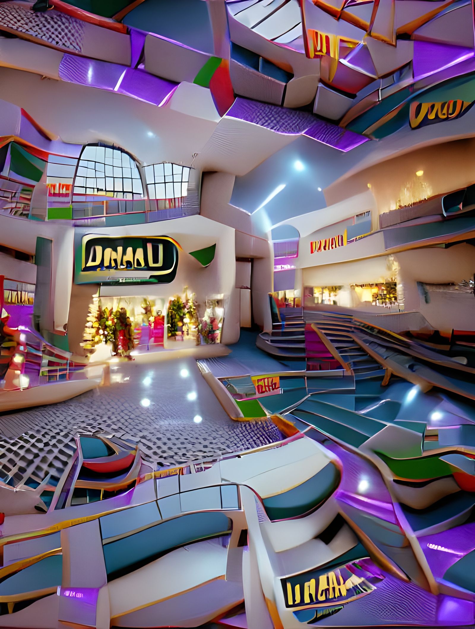 Dream Mall in Retro 1990s Unreal Engine Vray