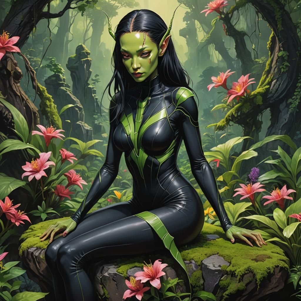 Praying Mantis Woman: 90's Comic Book Art