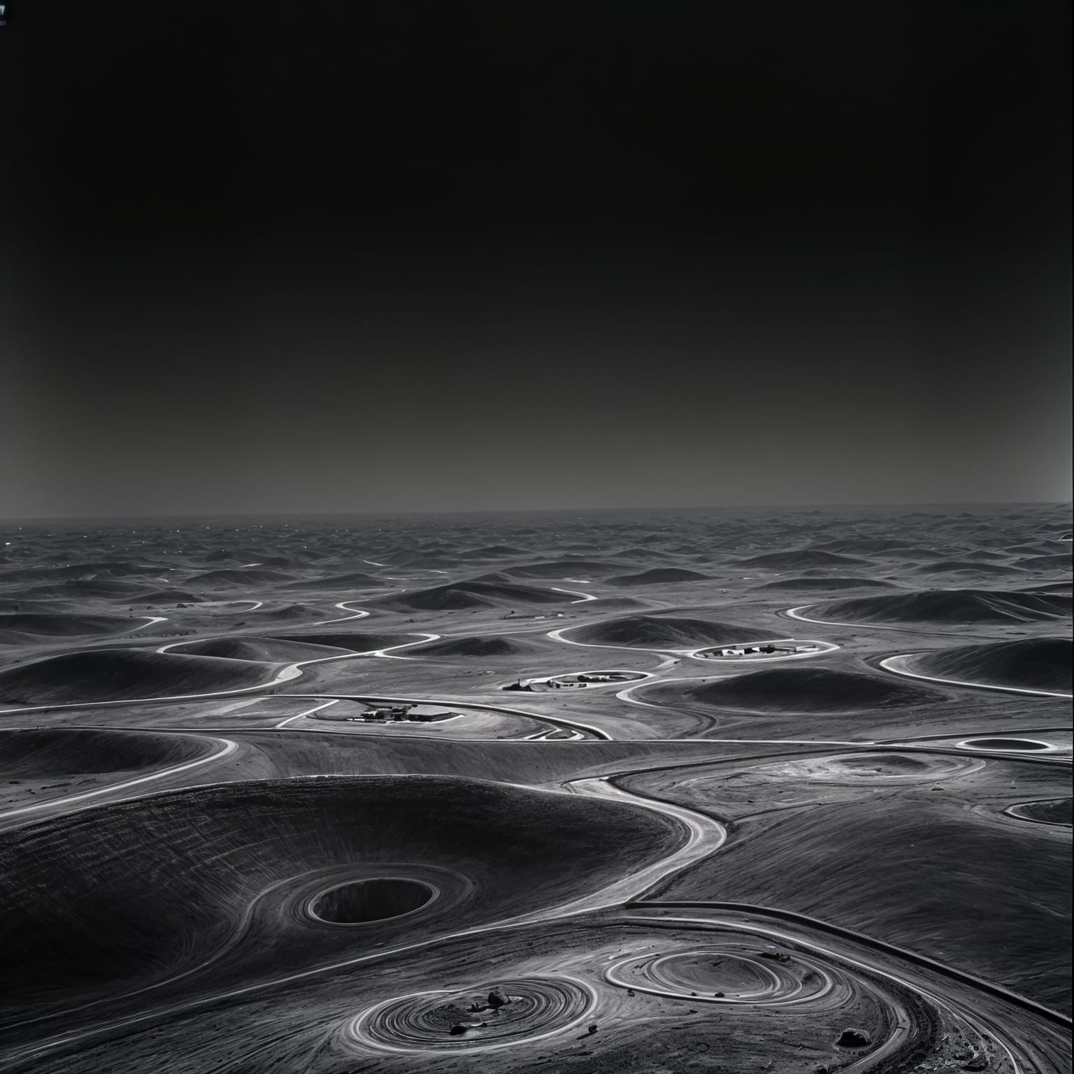 Monochrome Minimalism in a Void