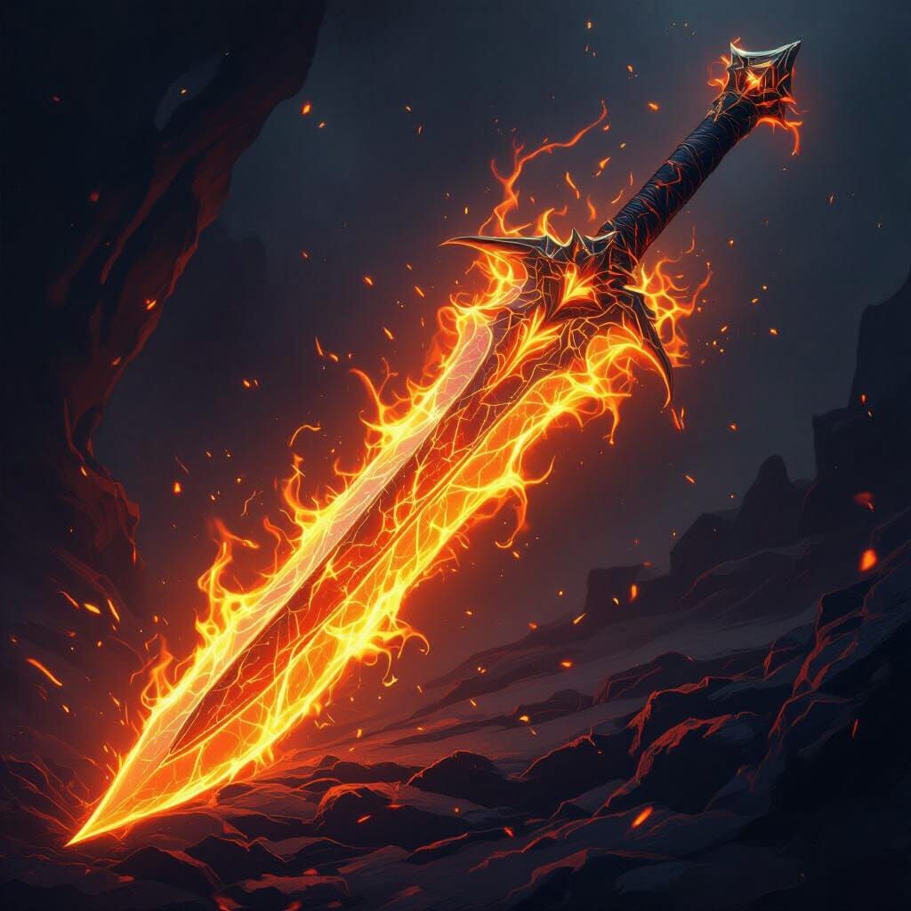 Ethereal Fire Sword Concept Art