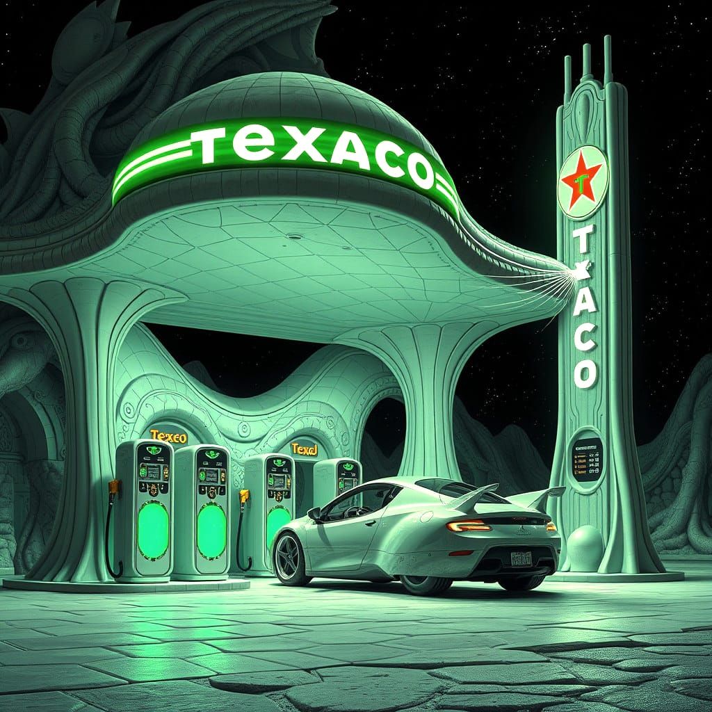 Dark Alien Texaco Gas Station v3