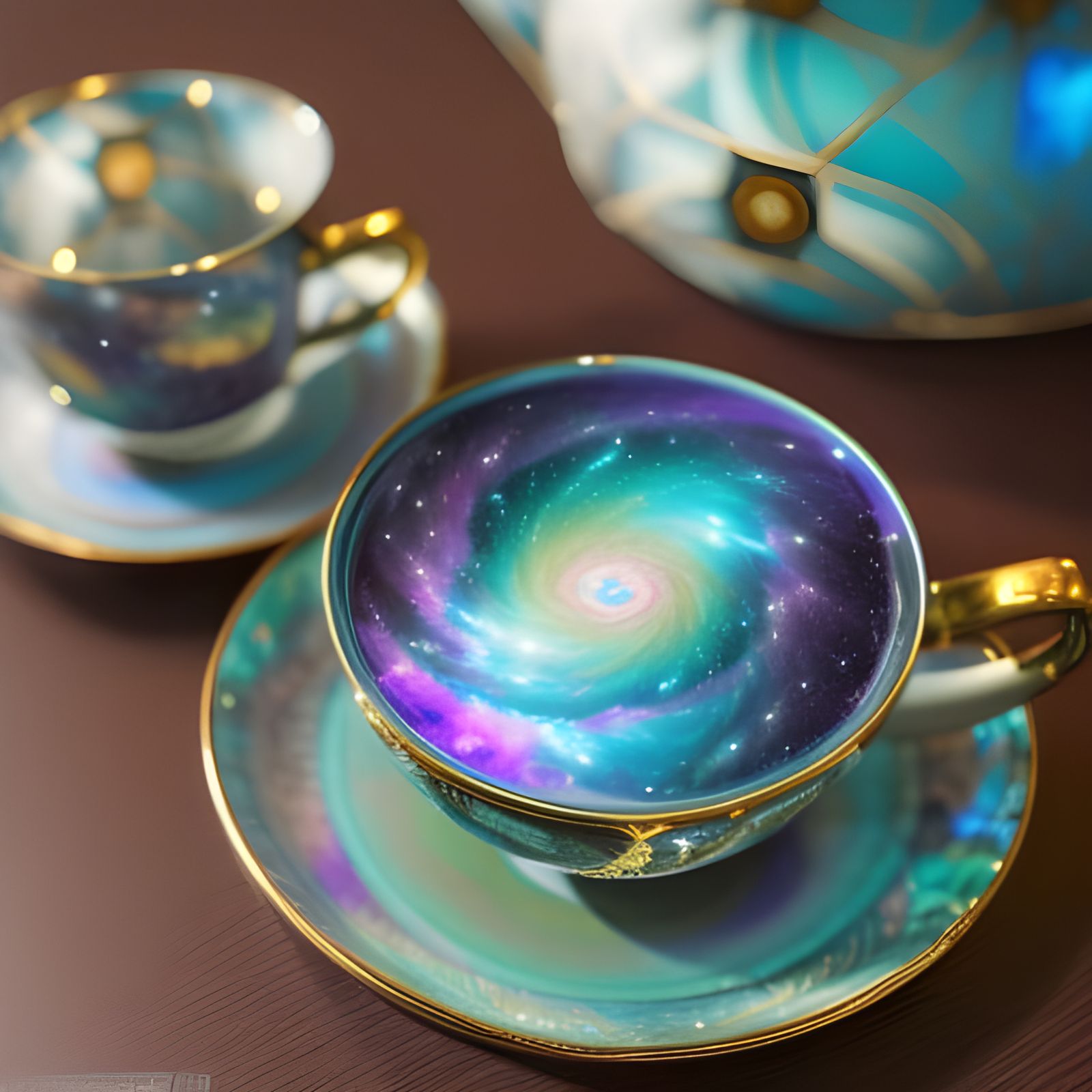 Galaxy in a Teacup: Holographic Cosmic Illustration