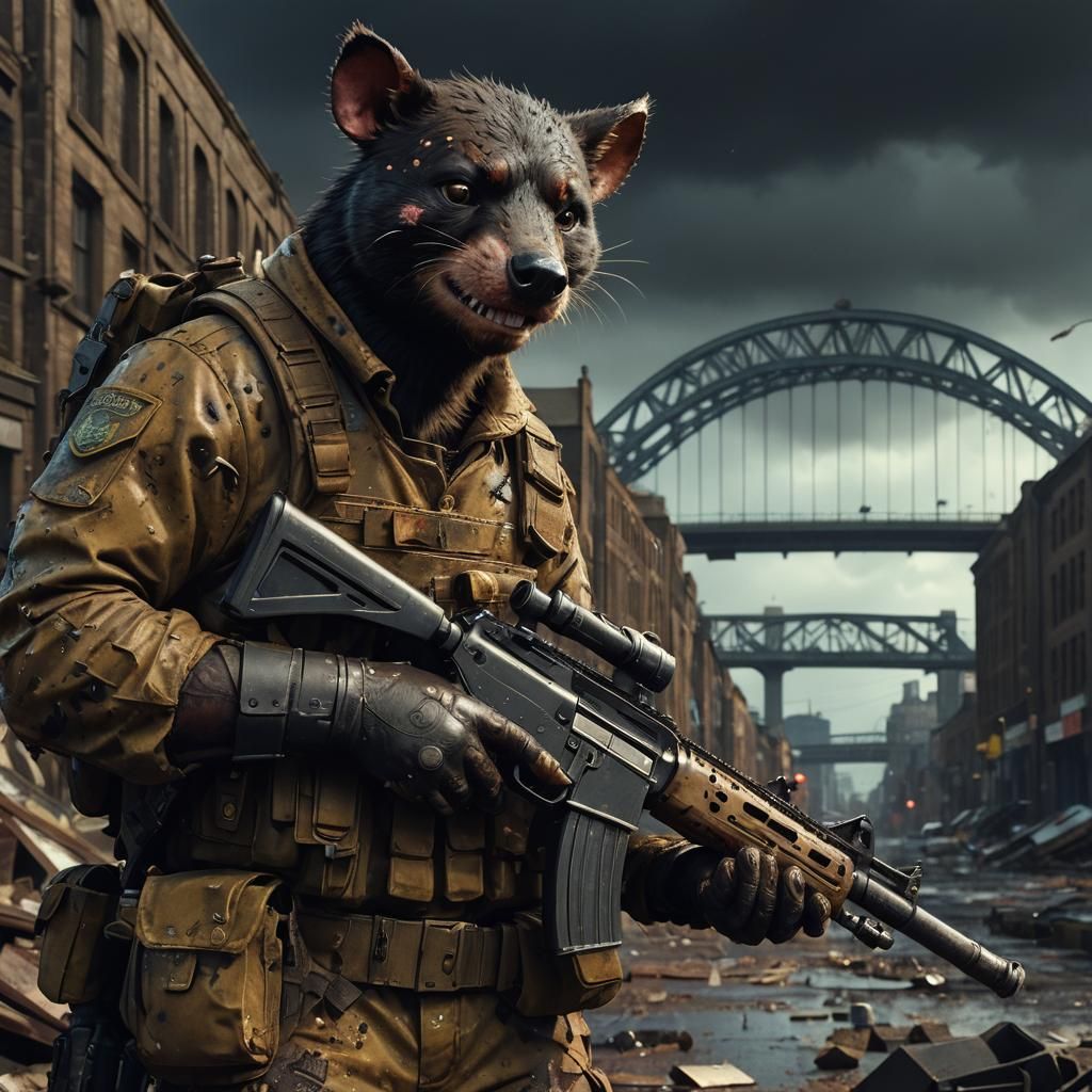 Dystopian Postapocalyptic Mutoid Tasmanian Devil