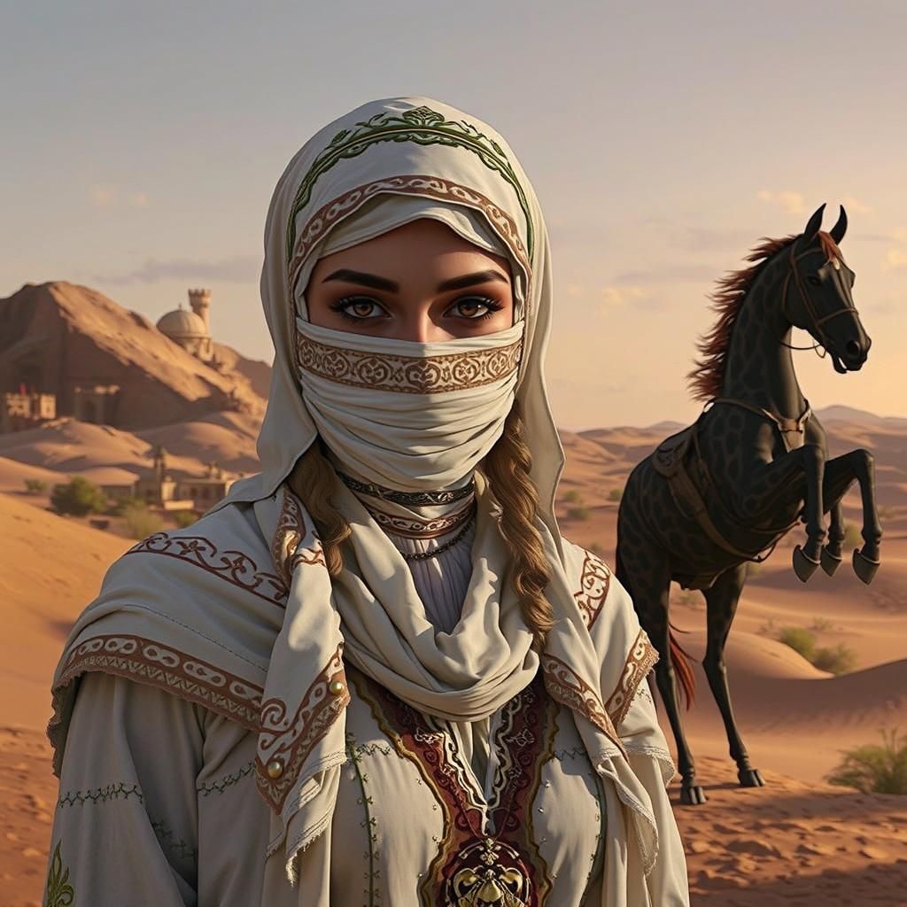 Middle Eastern Rogue in Moroccan Cityscape