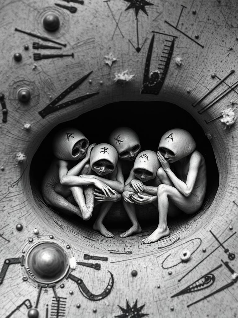 Abstract Nesting Cult: Surreal Silver Nitrate Photo