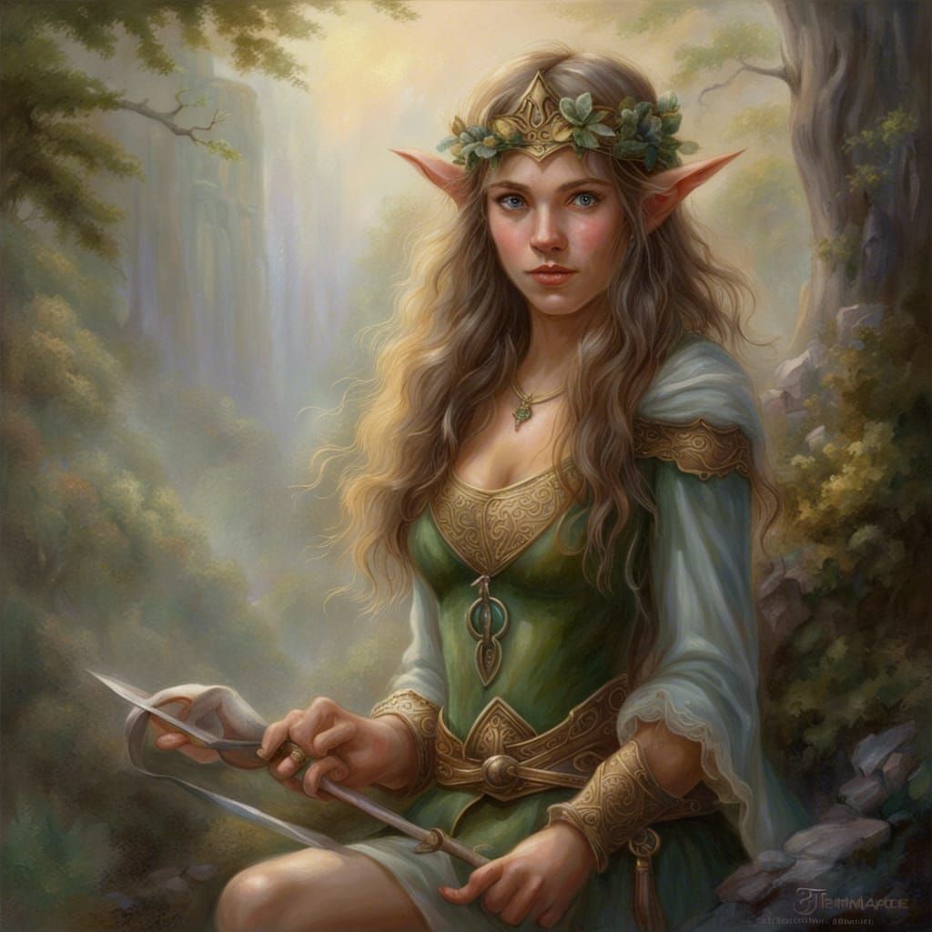 Ethereal Elf Portrait in Fantasy Style