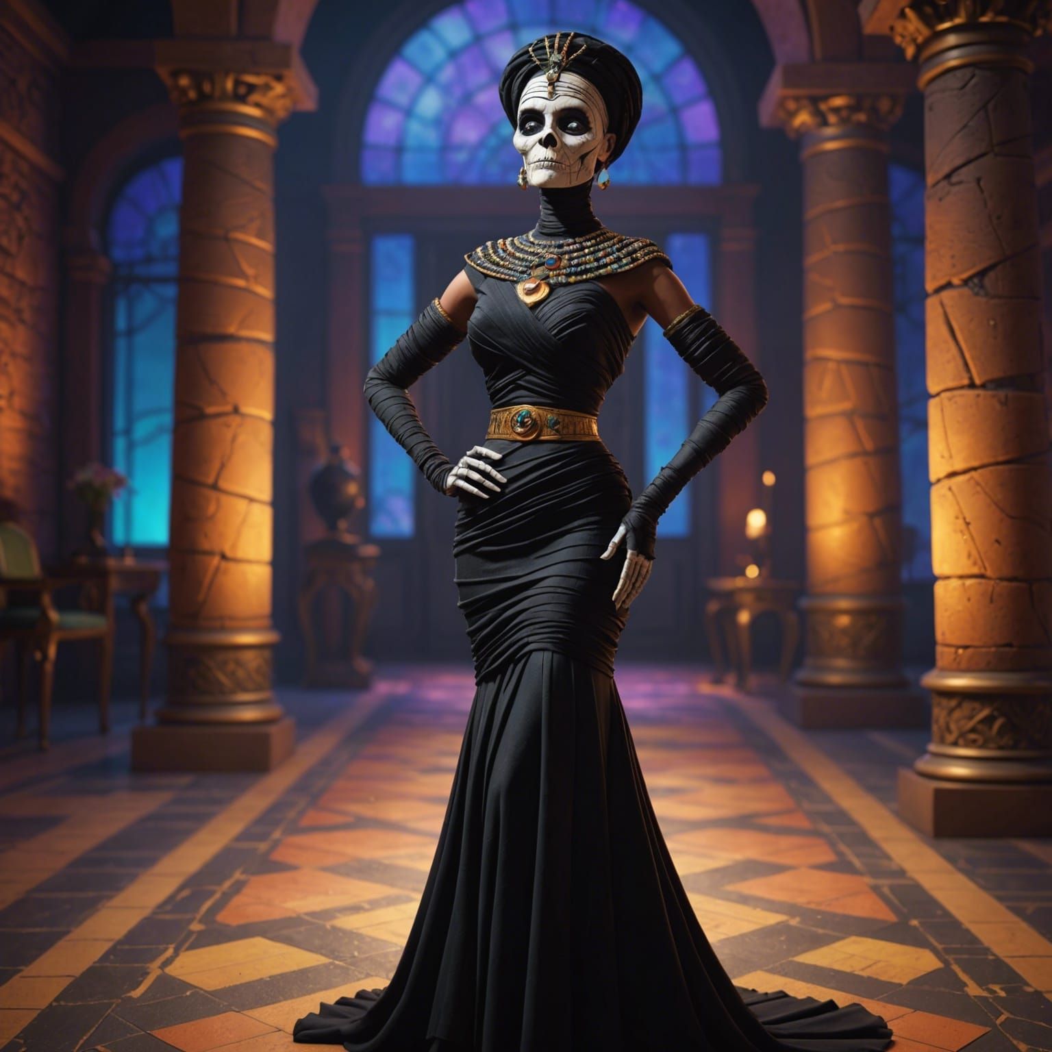 Mummy's Prom Night: Pixar-Style 3D Art