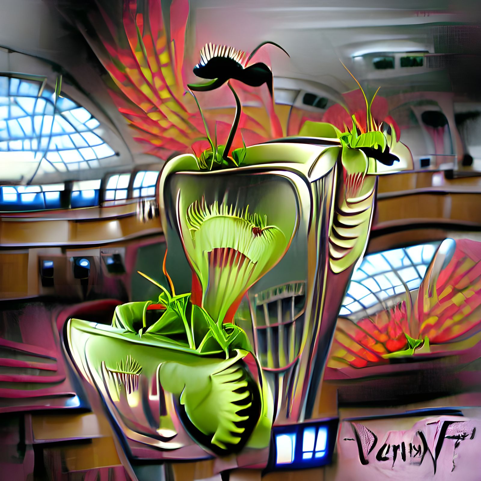 Art Deco Venus Flytrap Design