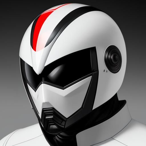 Ultraman Motorcycle Helmet in Black and White