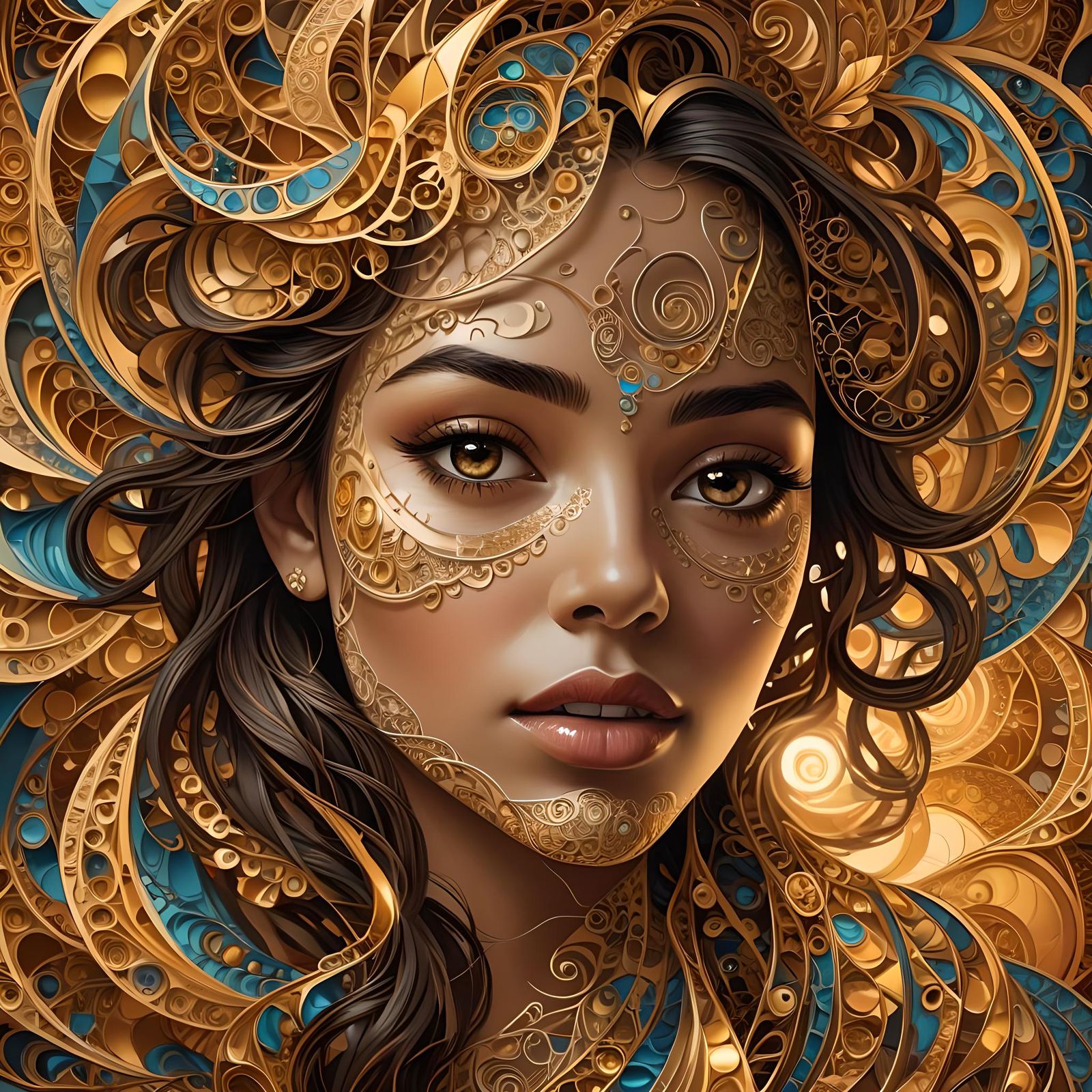 Latin Movie Poster with Abstract 3D Shading