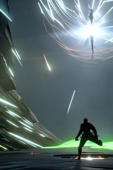 Dimensional Portal Opens: 3D Game Cinematic Scene